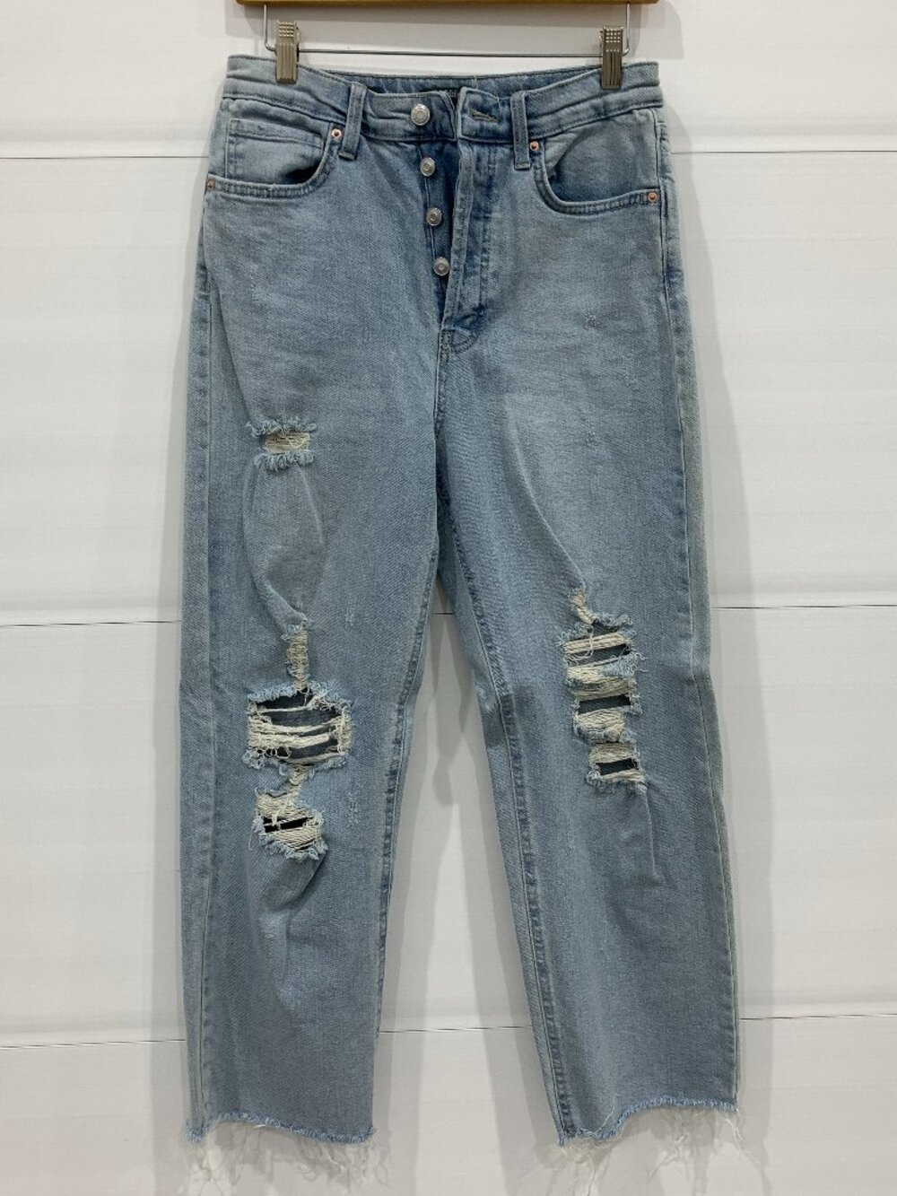 Wild Fable "Highest Rise Straight" Light Wash Denim Jeans